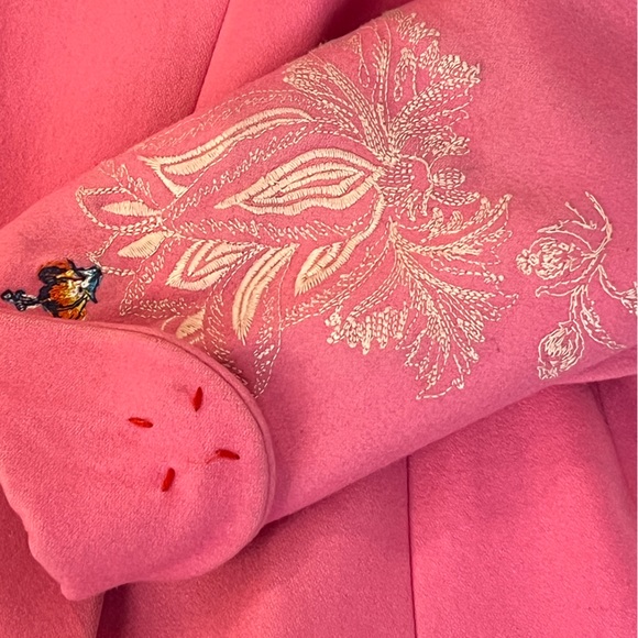 Oilily Pink Embroidered Coat - Picture 7 of 12